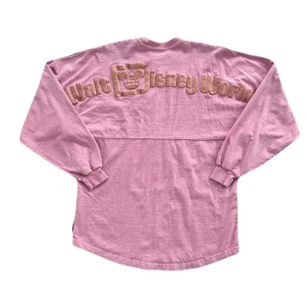 Unisex Walt Disney World Pink Rose Gold Glitter Spirit Jersey Size Small Rare